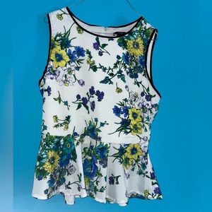 Forever 21 Whute Peplum Top - Size M